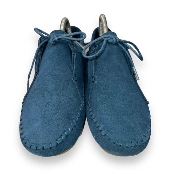 Bearpaw Ellen Cow Suede Moc Shoes Slate Blue 1971W Women's 9 - Picture 3 of 11